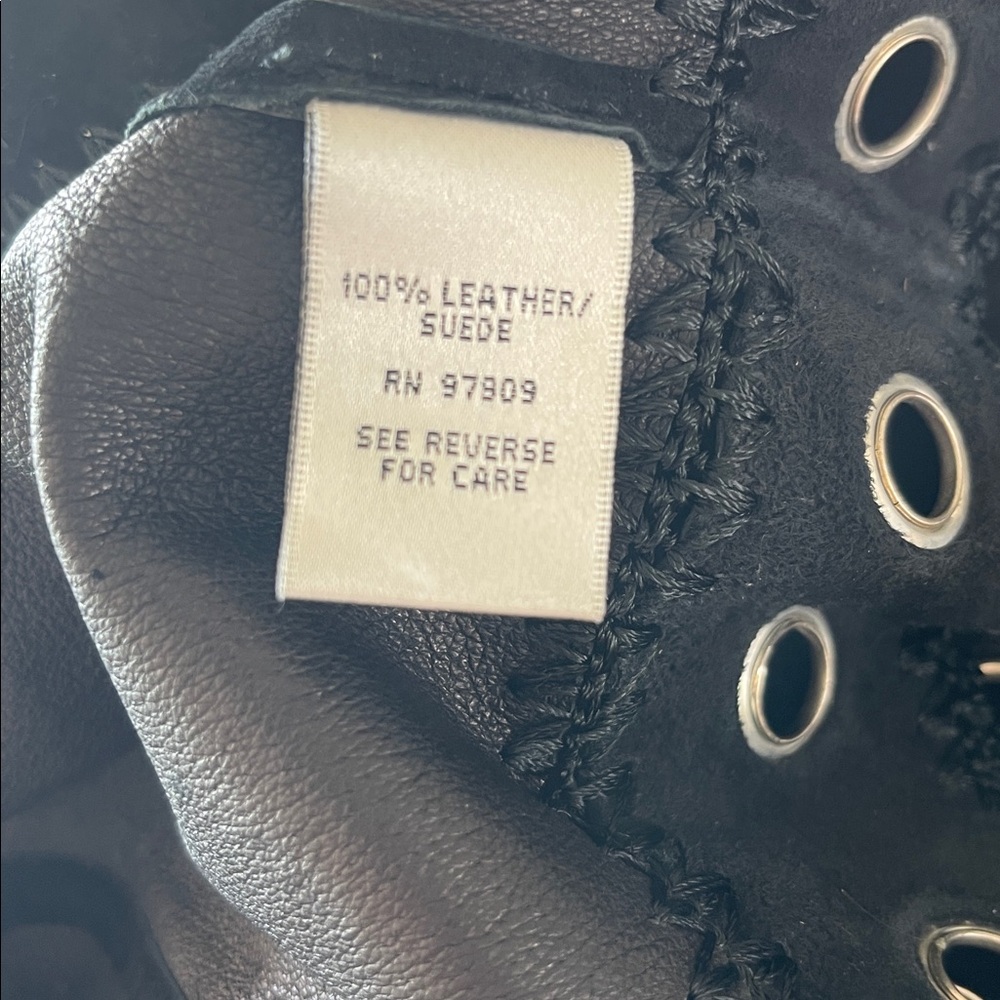 Cache Black Suede Women's Jacket with Eyelet Detailing - Picture 11 of 13